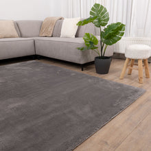 Load image into Gallery viewer, Grijs Tapijt Wasbaar Laagpolig Vloerkleed met Anti Slip Koho Soft Comfort Wasbaar op 30°
